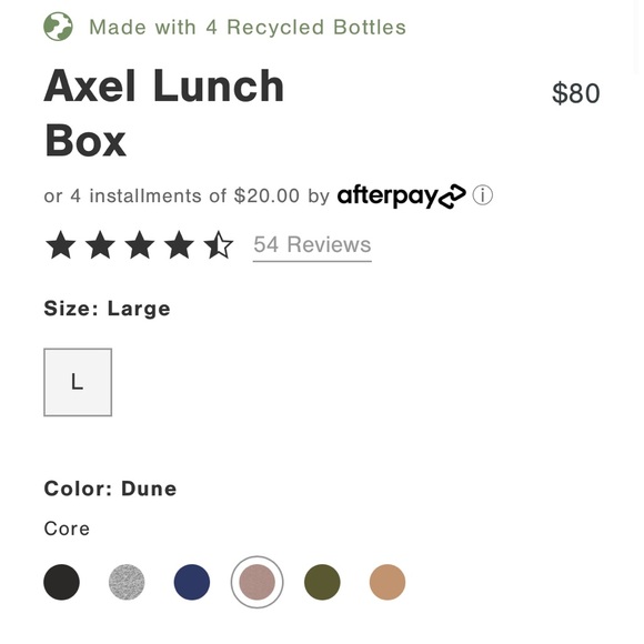 Dagne Dover Axel Large Neoprene Lunch Box in Dune - Picture 6 of 13